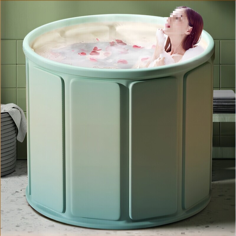 Folding Bath Tub for Adults, Household Bath Tub for Children and Adults, Full-Body Bathing, Swimming, Soaking Bathtub