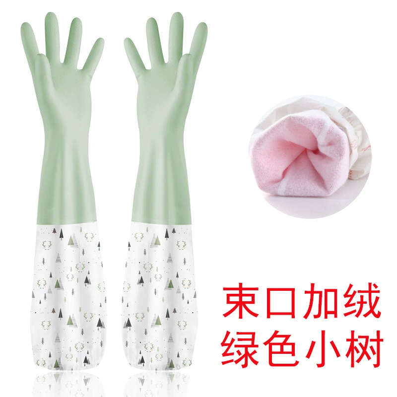 Rubber waterproof plastic durable warm gloves
