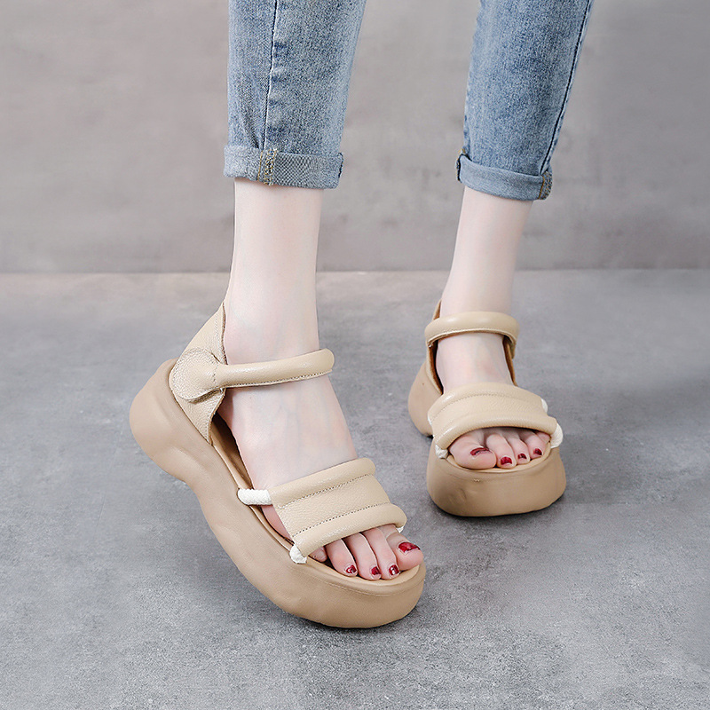 (Mới) Mã K4827 Giá 1540K: Giày Dép Sandal Nữ Wetdoe Hàng Mùa Hè Phục Cổ Cổ Điển Đế Cao Giày Dép Nữ Chất Liệu Da Bò G04 Sản Phẩm Mới, (Miễn Phí Vận Chuyển Toàn Quốc).