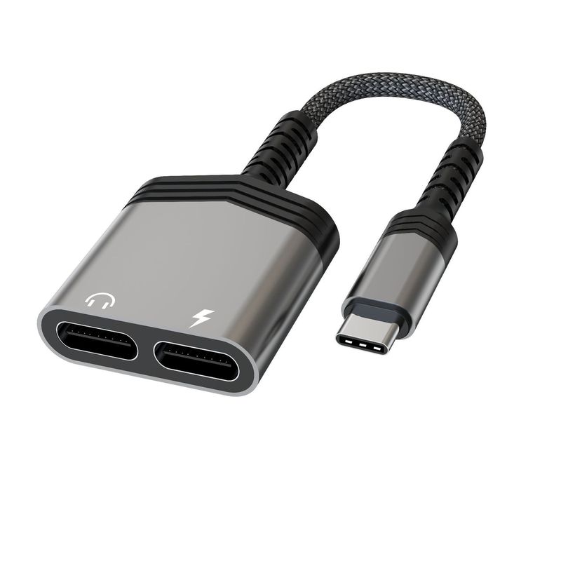 Typec携帯電話オーディオケーブル2 in 1イヤホン変換3.5変換器OTGuディスクはアップル華為を適用する|undefined