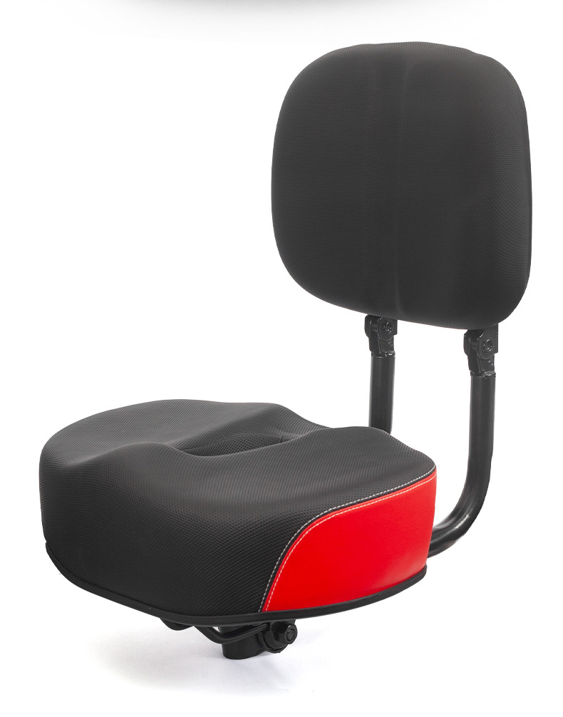 Folding Universal Modified Large Thickened Backrest Saddle Cushion for Mountain Bikes and Electric Bikes, Thickened and Reinforced