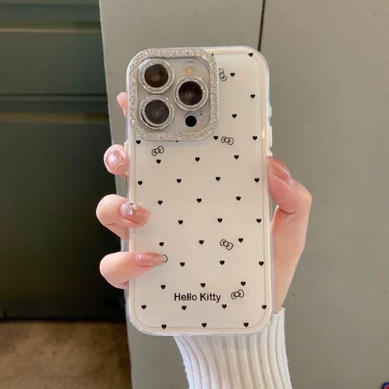 Verano nuevo color sólido amor borde de diamante para iphone16ProMx funda para teléfono móvil Apple 14/15 pareja 13 nuevo