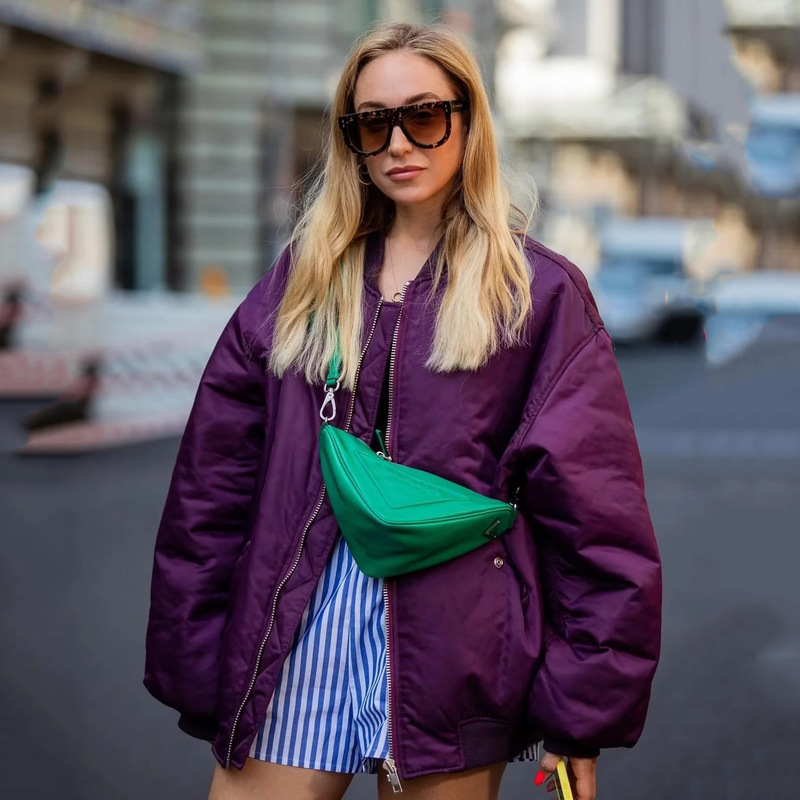 Women's Clothing Wholesale Cross-Border 2025 Winter European and American Baseball Jacket Loose Cotton Jacket Women's Coat A19518 European and American Style