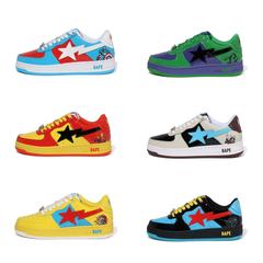 BAPESTA DUNK漫威連名アイアンマンのアメリカ隊長の漆のファッションのレジャーの低いスポーツのスケート靴