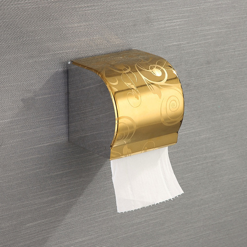 Stainless steel paper towel holder factory direct sales colorful steel bathroom toilet paper roll holder wall-mounted toilet paper holder waterproof tissue box