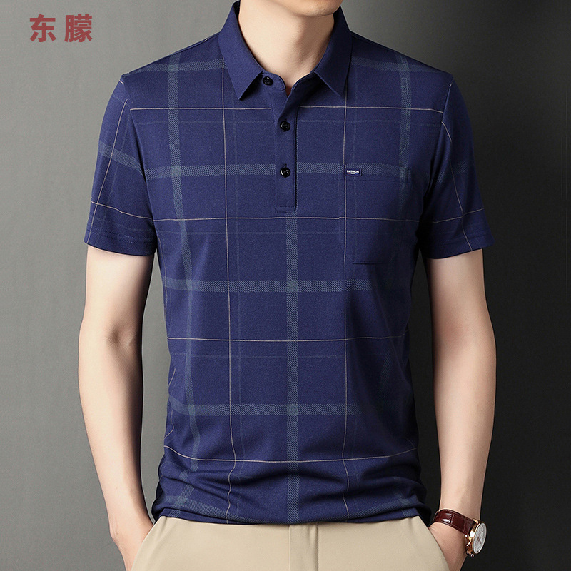 Men's Short-Sleeve T-Shirt Summer Men's Polo Shirt Pure Cotton Retro Real Pocket Half-Sleeve Middle-Aged Trendy T-Shirt Men's Short-Sleeve T-Shirt Summer Men's Polo Shirt Pure Cotton Retro Real Pocket Half-Sleeve Middle-Aged Trendy T-Shirt