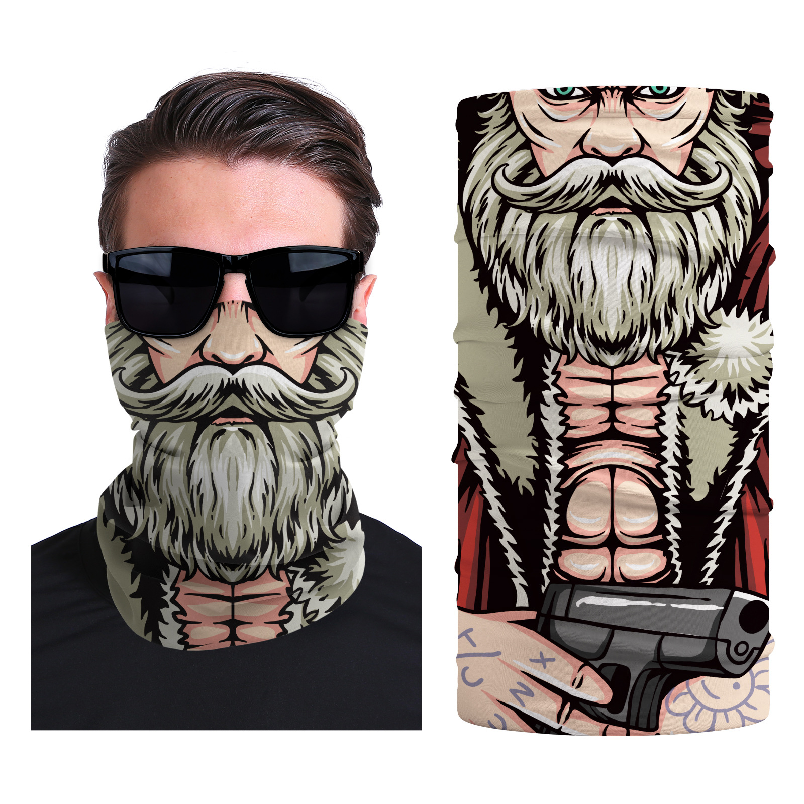 Xun hui transfronterizo media cara cráneo bufanda mágica sombrilla de viaje al aire libre máscara de equitación cuello de protección uv