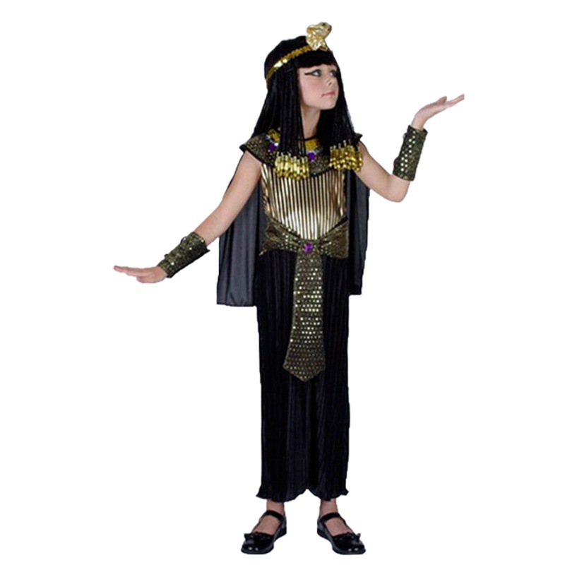 Halloween de los niños del faraón egipcio ropa Cleopatra traje de padre-niño traje antiguo griego Príncipe princesa traje