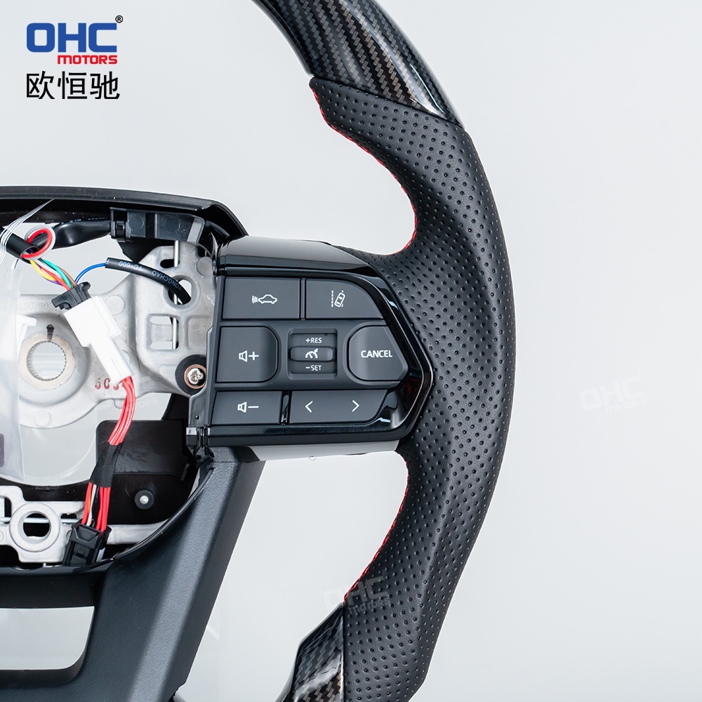 Suitable for 16-21 Models of Toyota Land Cruiser Lc200Lc300 Transfer-Printed Carbon Fiber Pattern Steering Wheel Assembly