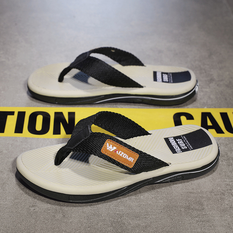 EVA verano nuevo desgaste al aire libre antideslizante suave Fondo playa moda Internet celebridad hombres paño al aire libre chanclas con chanclas