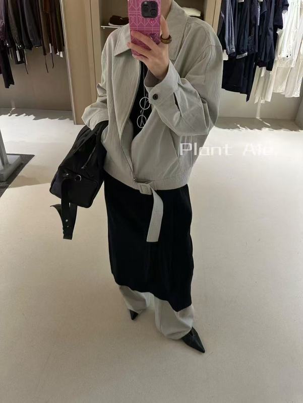 都市休闲设计感翻领拉链短款外套一秋季新款宽松百搭夹克女8M074|undefined