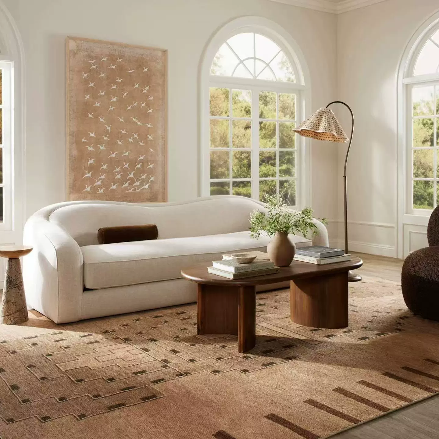 美式复古设计师弧形客厅组合单双三沙发北欧创意异形酒店民宿沙发