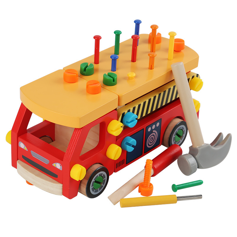 Niños ensamblaje tornillo y tuerca coche multifuncional golpear clavos ejercicio bebé movimiento fino desmontaje juguete de rompecabezas image 6