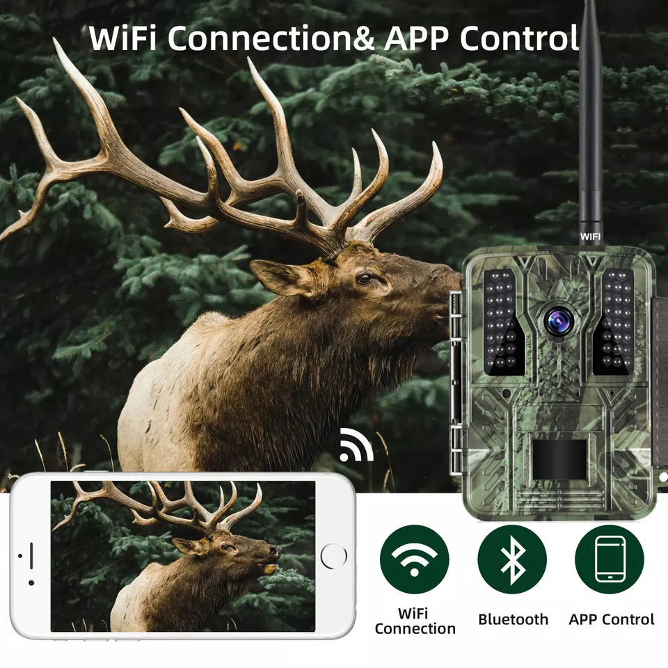 Factory Private Model Direct Sales 100m Connection 4KWIFI Hd Infrared Sensor Hunting Camera Outdoor Waterproof Camera