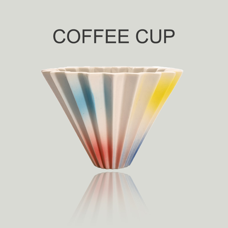 Cross-Border Exclusive Peach Blossom Cave Glaze Conical Flavor V60 Ceramic Small Origami Hand-Brewed Coffee Funnel Cake Filter Cup Cross-Border Exclusive Peach Blossom Cave Glaze Conical Flavor V60 Ceramic Small Origami Hand-Brewed Coffee Funnel Cake Filter Cup