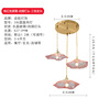 Copper modern and minimalistic creative bar ceiling lamp for living room, glossy lights for gazebo for corridor