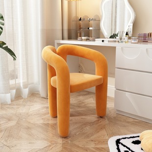Nordic Light Luxury Dining Chair Modern Cream Style Designer Creative Chair Restaurant Dining Table and Chair Home Internet Celebrity Chair New Style