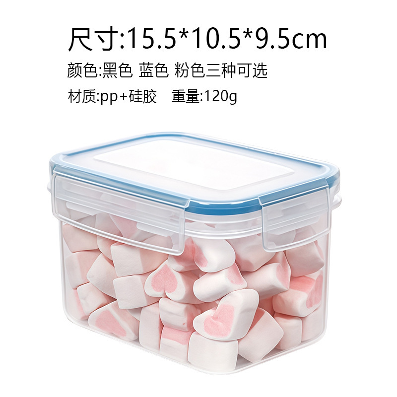 Refrigerador caja de almacenamiento de alimentos congelados caja de almacenamiento de alimentos plástico de grado alimenticio para mascotas sellado de grado alimenticio
