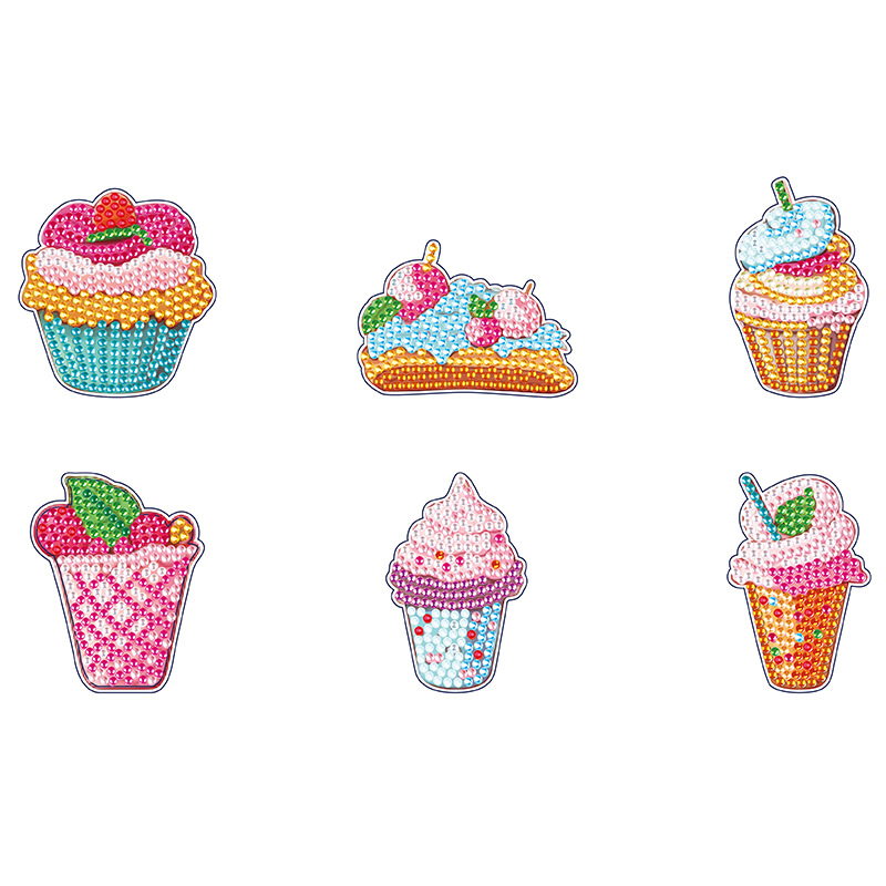 Transfronterizo Amazon creativo refrigerador pegatinas 5D completo di di dibujos animados pegatinas magneticas al por mayor pegatinas magneticas taladro de cristal