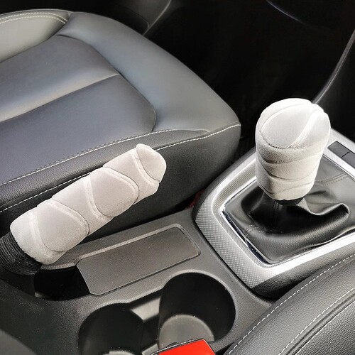Winter Fleece Gear Shift Boot Shift Lever Boot Parking Brake Boot Gear Shifter Set Automatic and Manual Transmission Universal Type