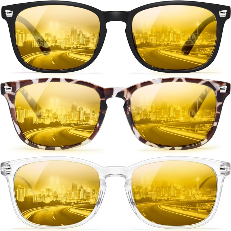Cross-Border Hot-Selling Anti-Glare Glasses for Driving, Men's Day and Night Sunglasses, High Beam Anti-Glare Night Vision Goggles for Women