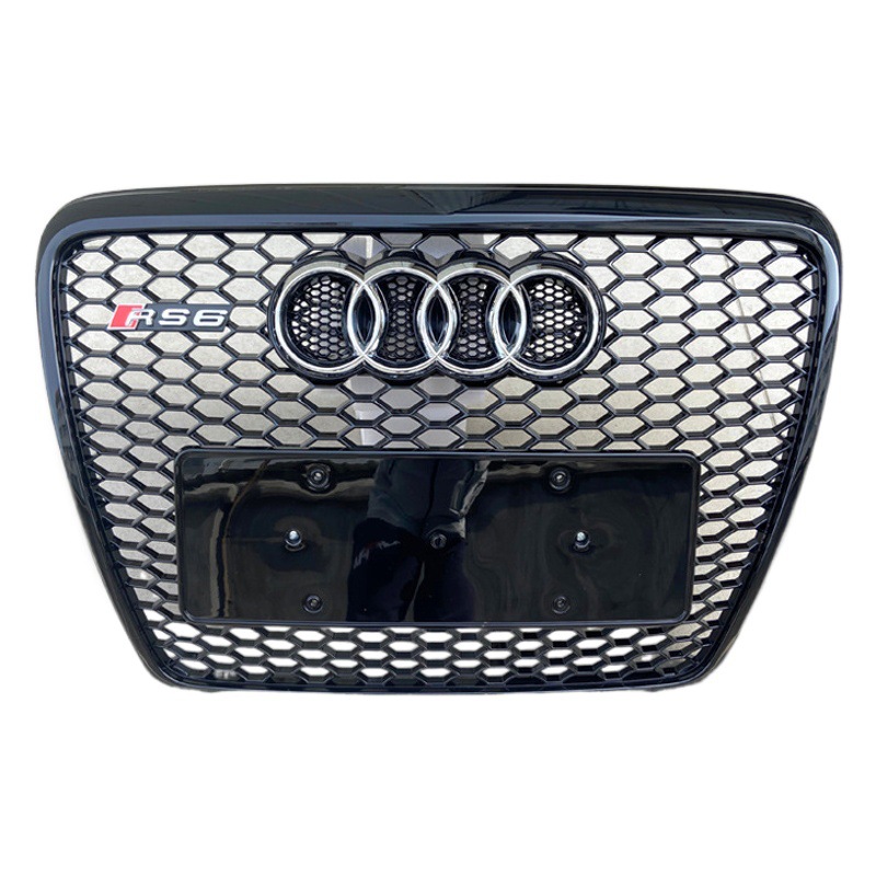Suitable for Audi A6 C6 Modified Rs6 Center Grille Old Model C6 Upgrade S6 Front Center Grille 2004-2011 Center Grille