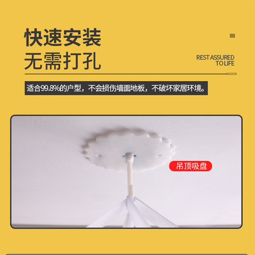 New installation-free dome princess mosquito net home bed adult suspended ceiling bed curtain bed gauze encrypted thickened bed net