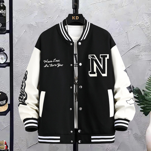 Baseball jacket outerwear for men, spring and autumn couple's set, autumn and winter men's loose trendy brand American INS student jacket top