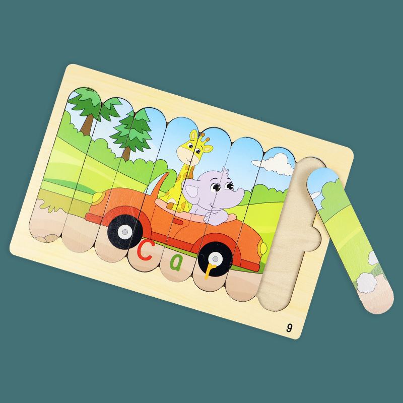 Niños barras de helado de madera puzzle de pensamiento lógico 3 + puzzle infantil de educación temprana divertido puzzle de barra de iluminación