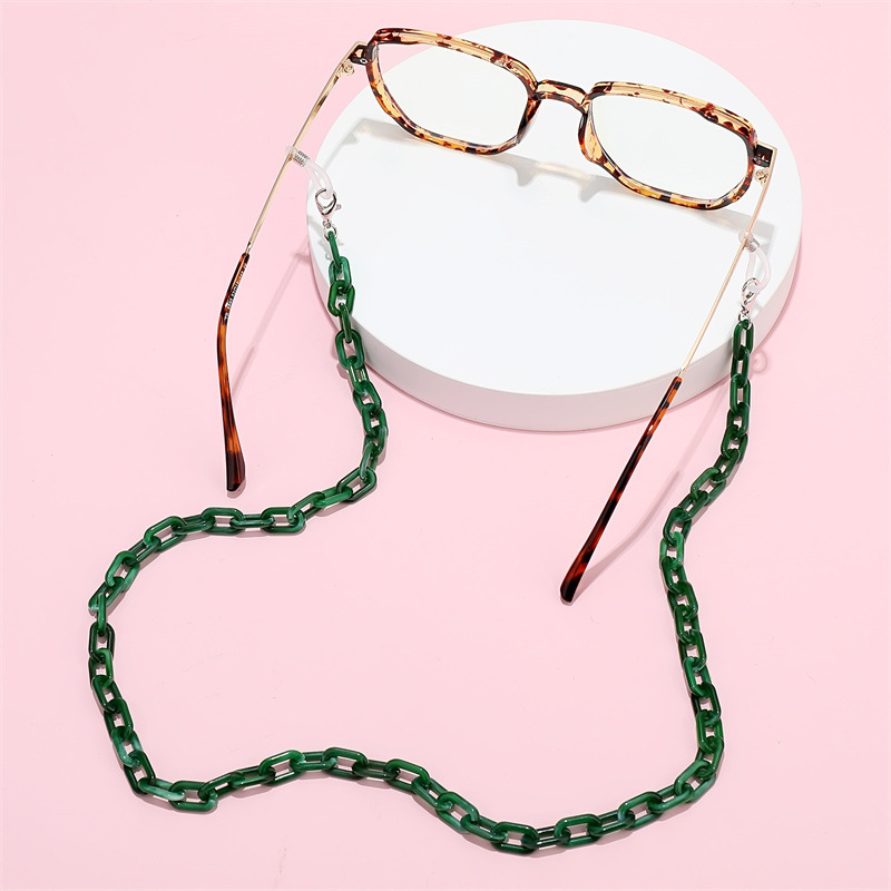 fashion constrast color simple acrylic mask chain glasses chainpicture4