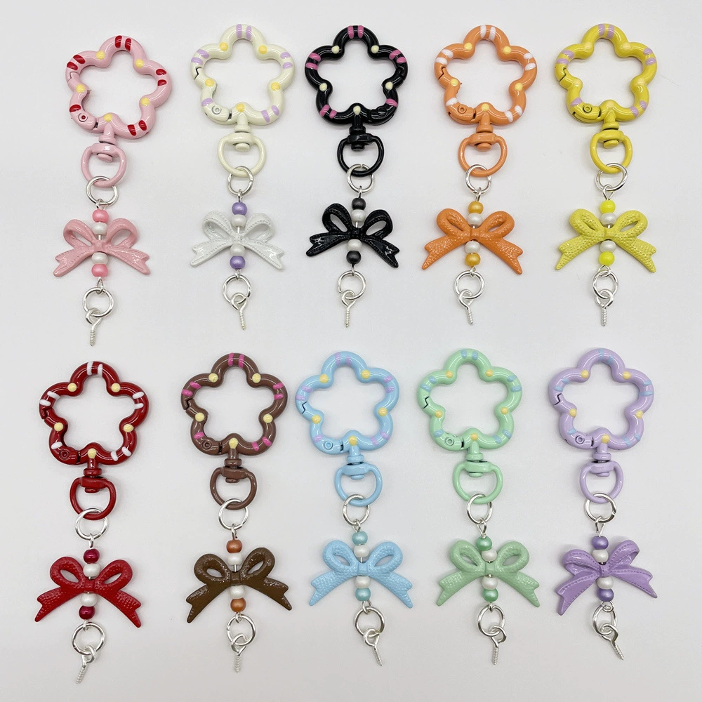 Universal keychain flower-shaped, accessories, flowered, DIY