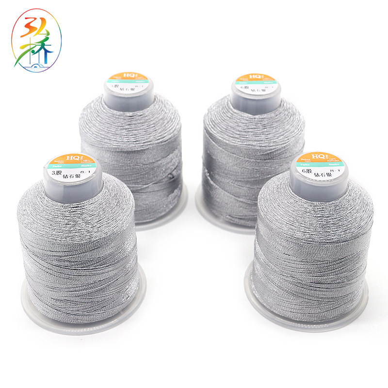 100g銀線手工編織股線 3股6股9股12股手鍊項鍊編織繩線手工繩結線