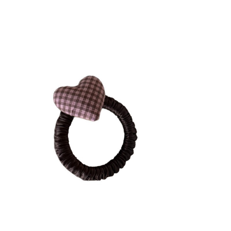 Gran amor anillo de cabello cuadrado coreano retro cuerda de cabeza de alta sensación de cola de caballo de goma cuerda de cabello adornamiento de cabello de mujer Yiwu