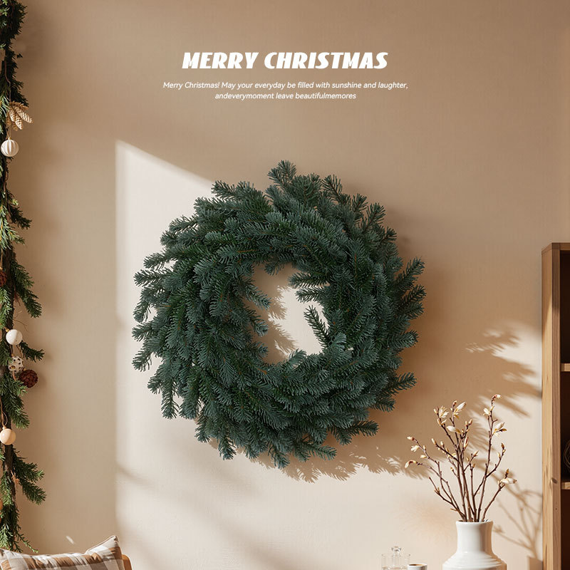 Navidad transfronteriza guirlanda de dos colores Simulación de cifrado de plantas de pinas de caña Guirlanda de Navidad colgante al por mayor image 4