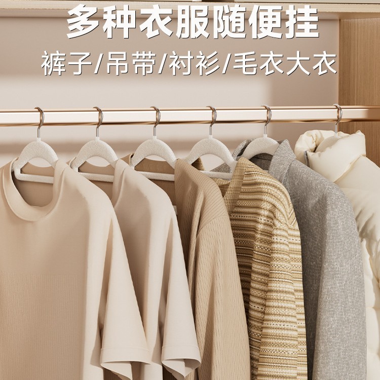 植绒衣架家用挂衣无痕衣服防滑防肩角不起包晾衣服撑子整理师专用|undefined