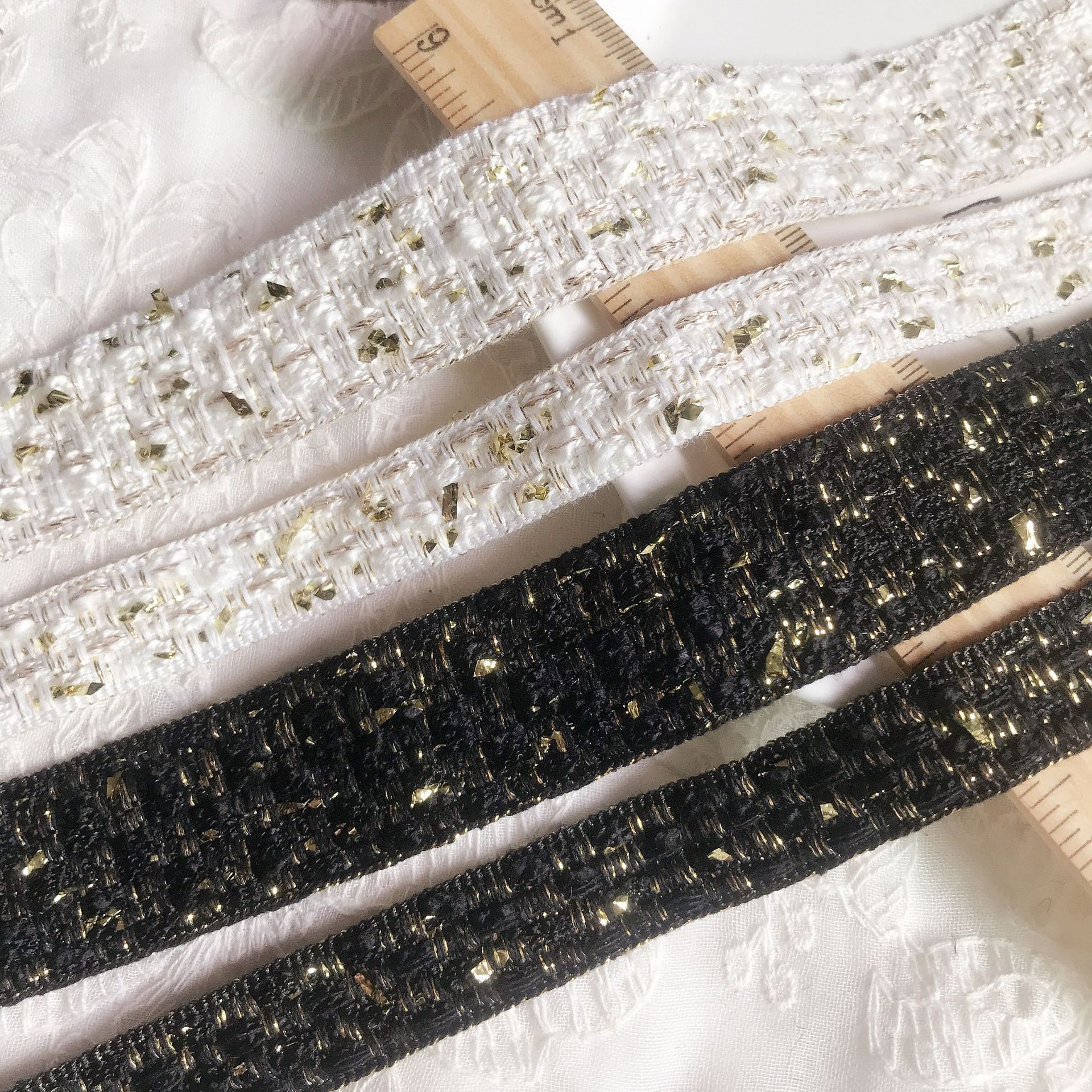 新款韩国小香风织带花边金银丝拼色花边辅料DIY发饰服装帽子配件