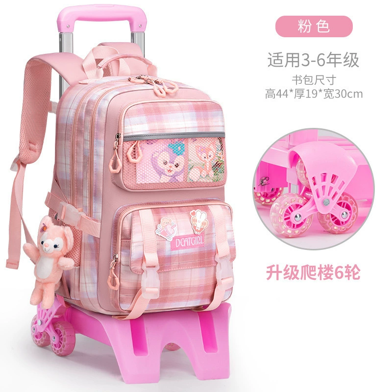 Suitcase, school bag, ladder, backpack
