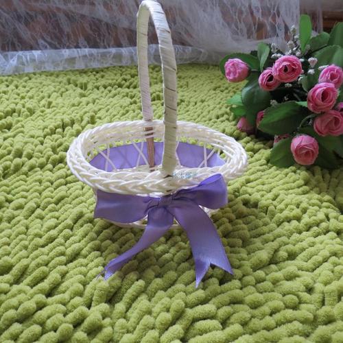 Flower basket bamboo and rattan woven portable wedding candy dance home office decoration ornaments diy handmade basket