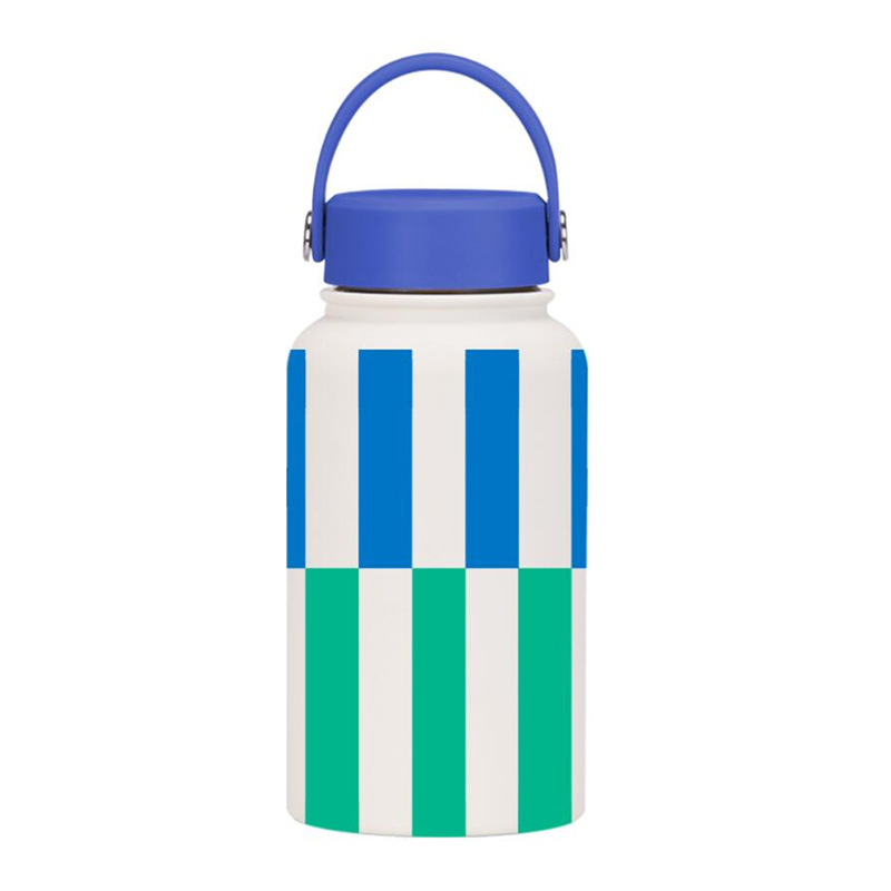 Nueva transfronteriza 650ml taza de vacío de boca ancha portátil de vacío niños estudiante deportes hervidor de agua de impresión al aire libre taza