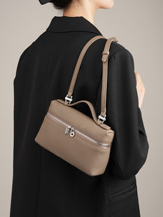Leather lunch box, handheld shoulder bag, phone bag, cowhide, genuine leather