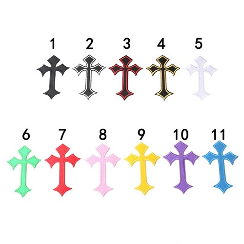 依绣刺绣布贴电脑绣花章圣经彩色十字架服装辅料衣服装饰补丁贴布