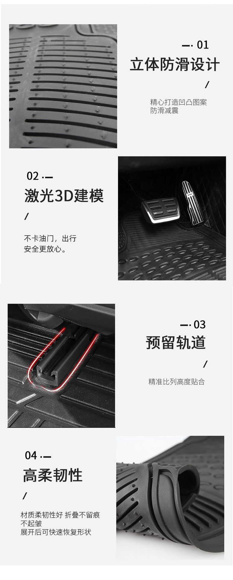General Motors Floor Mats Foreign Trade Cross-Border Manufacturers Direct to Amazon Anti-Slip, Scratch-Resistant and Dirt-Resistant Carpet Foot Mats