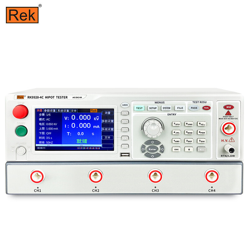 REK美瑞克程控绝缘耐压测试仪RK9920-4C/RK9920-8C耐压绝缘测试仪