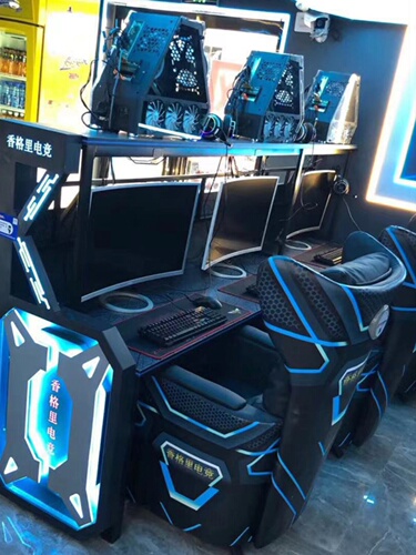 G3YN Gaming Hotel Desk Internet Cafe Double Desk Liquid Cooling Case Desk Double Layer Computer Desk Gaming Hall Desktop Computer