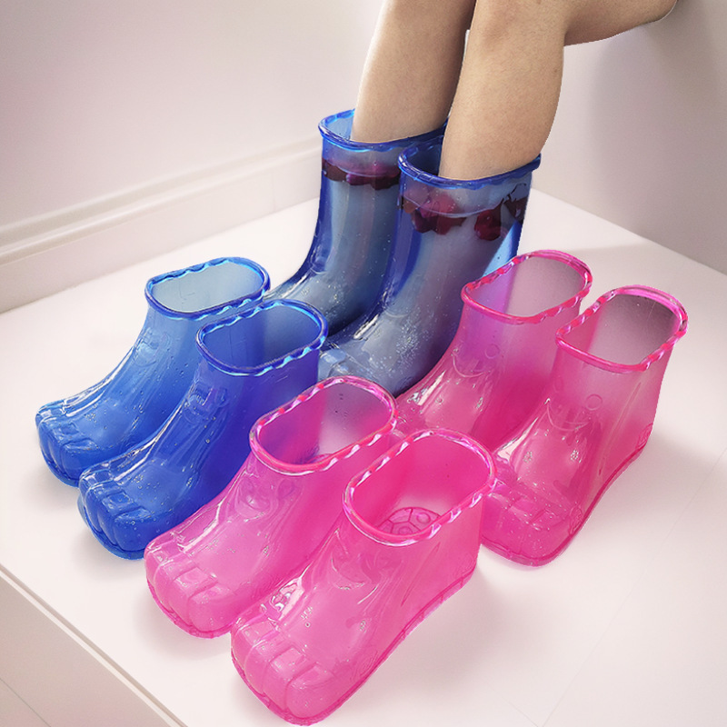 Same foot bath household water-saving plastic foot bath bucket wearable foot bath shoes