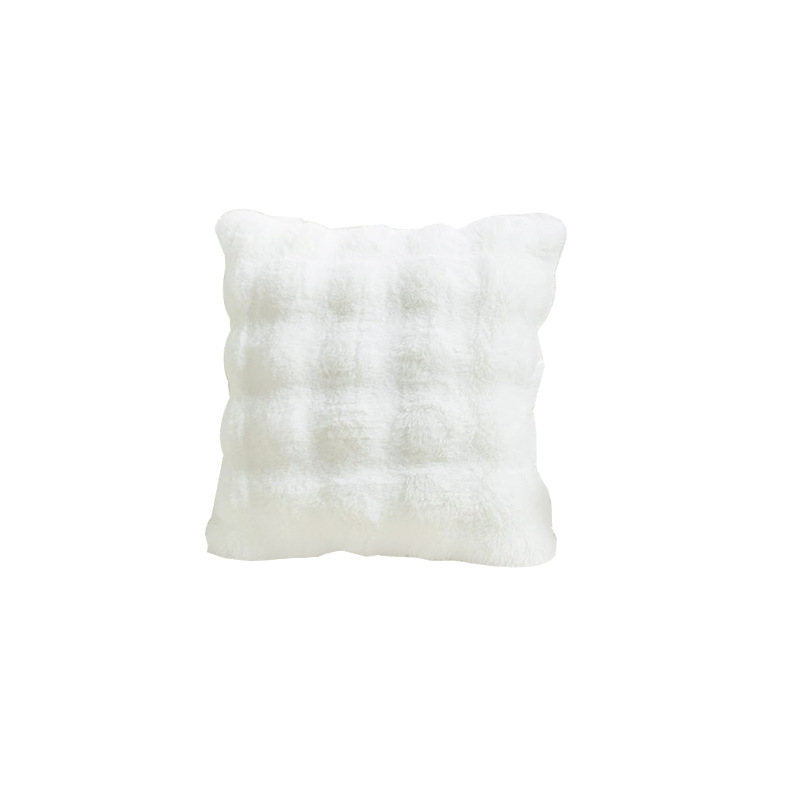 Amazon espuma almohada de peluche simple lujo ligero negro y blanco retro almohada de peluche conejo sofá cojín funda de almohada