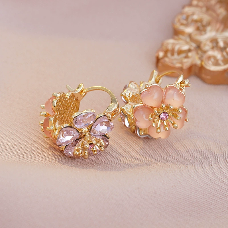 Серебряная игла, двусторонние милые серьги, серебро 925 образец, цветочные, котов глаз