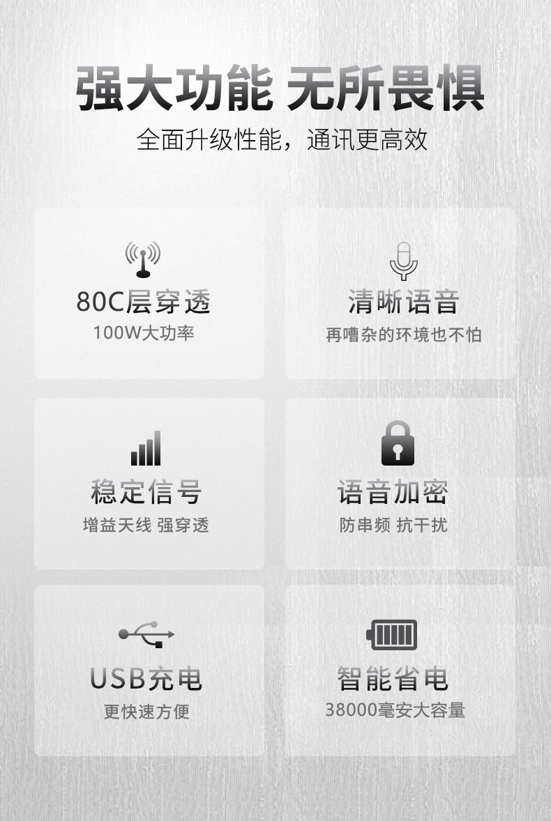 New Walkie-Talkie Outdoor Machine Kilometer Civilian Kilometer High Power Handheld Hotel Construction Site Wholesale