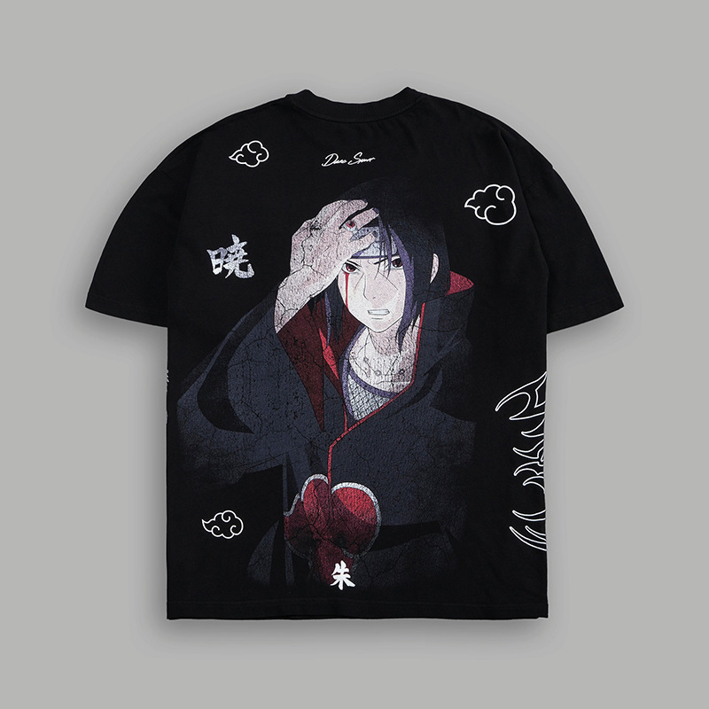 darcsport Europe and the United States hot selling latest Naruto Xiao organization series street trend short sleeve T-shirt plus size