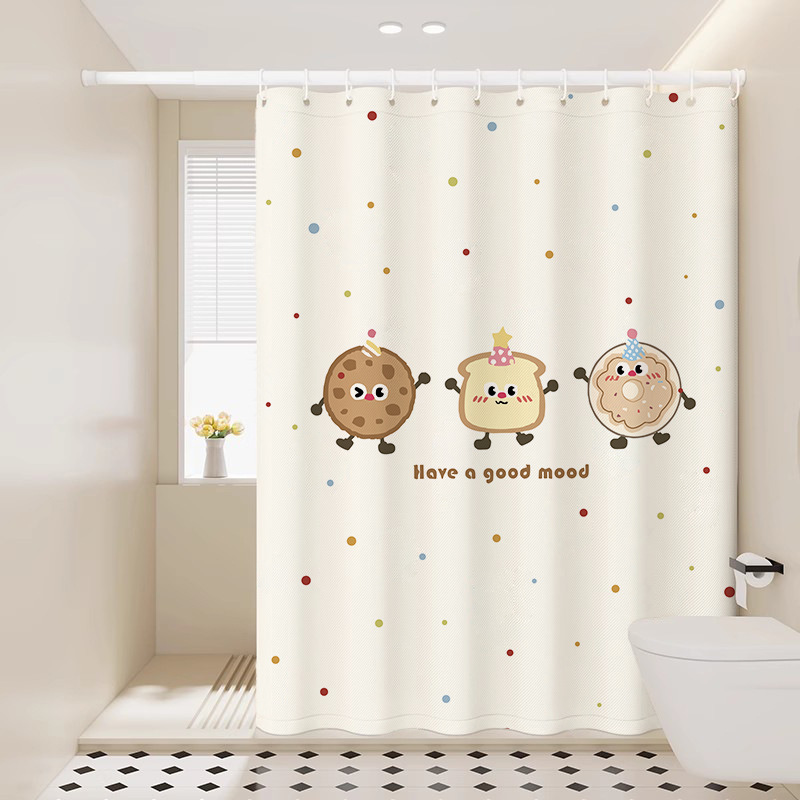 ✅ Bathroom Shower Curtain, Waterproof Cloth, No-Drill Installation, Partition Curtain for Shower, Door Curtain
